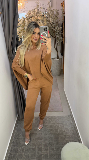 Conjunto Tricot Capa E Calça Jogger Lorena